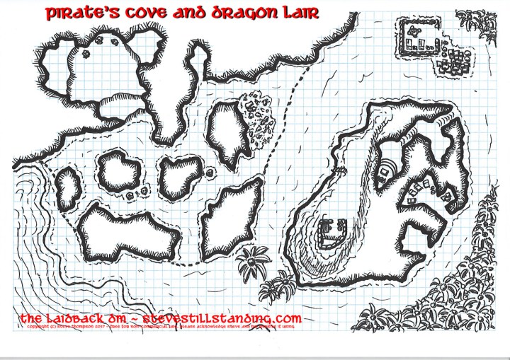 Pirate Cove and Dragon Lair Map