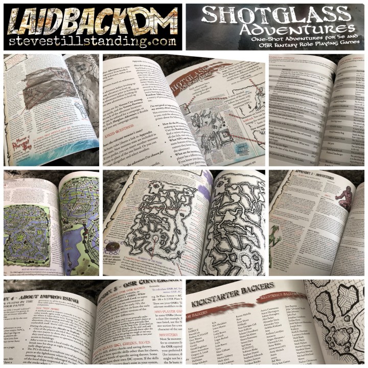 Shotglass Adventures book - Laidback DM