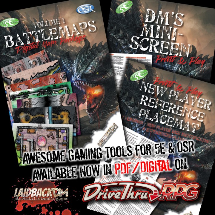 Laidback DM Ad - Battlemaps and Screen